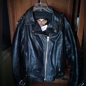 Harley Davidson jacket black leather size large